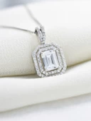 Pırlanta Model Baget Taşlı Attractive Gümüş Kadın Kolye thumbnail 2