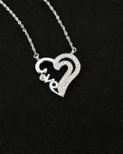 Diamond My Love Kalp Kadın Gümüş Kolye thumbnail 3