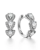 Zirconia Taşlı Diamond Stylish Night Halka Kadın Gümüş Küpe 17 MM thumbnail 1