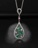 Zümüt Işıltısı Histryum Kadın Gümüş Kolye thumbnail 2