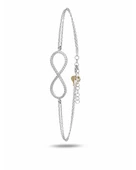 Sade Sonsuzluk Model Classical Kadın Gümüş Bileklik thumbnail 1