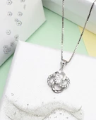 Tektaş Işıltılı Cyclical Kadın Gümüş Kolye thumbnail 2