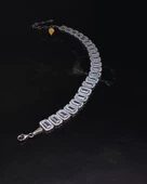 Baget Pırlanta Işıltılı Su Yolu İthal Kadın Gümüş Bileklik thumbnail 4