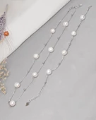 Special Hakiki İnci Kadın Gümüş Kolye Bileklik İnci Set - 2