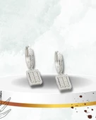 Sallantılı Baget Işıltı Hagi Kadın Gümüş Küpe thumbnail 2