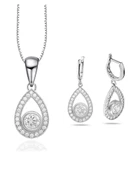 Dia Serisi Lusso Su Damlası Model Kadın Kolye Küpe Seti - 1