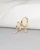 18k Serie Oro Damla Taşlı Minimal Kadın Gümüş Küpe thumbnail 2