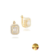 18k Serie Oro Baget J Model Kadın Gümüş Küpe thumbnail 1