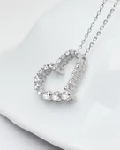 Diamond Model Special Kalp Kadın Gümüş Kolye thumbnail 2