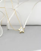 18k Serie Oro Tektaş Yıldız Minimal Classical Kadın Gümüş Kolye thumbnail 2