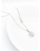 Swarovski Taşlı Özel Tasarım Kar Tanesi Snowflake Kadın Gümüş Kolye thumbnail 2