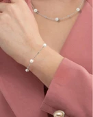 Special Hakiki İnci Kadın Gümüş Kolye Bileklik İnci Set - 3