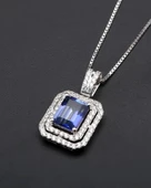 Safir Full Taş Baget Attractive Kadın Kolye Küpe Seti - 4