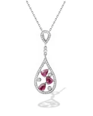 Rubalit Turmalin Işıltılı Histryum Kadın Gümüş Kolye thumbnail 1