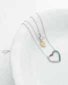 Dia Serisi Sevgi Baharı Kalp Kadın Gümüş Kolye thumbnail 2