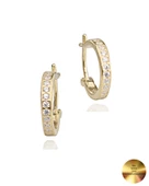 18k Serie Oro Şans Halka Minimal Gümüş Küpe 13 MM thumbnail 1