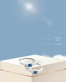 Safir Diamond Stylish Night Halka Yarımtur Kadın Gümüş Küpe 18 MM thumbnail 4