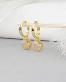 18k Serie Oro Sallantılı Aynalı Halka Kadın Gümüş Küpe thumbnail 2