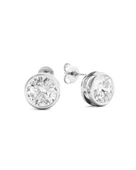 3 Cttw Dew Diamond Serisi Tektaş İthal Gümüş Kadın Küpe 7,5 Mm - 1