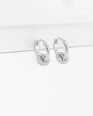 Sallantılı Snake Desen Halka Kadın Gümüş Küpe 13 MM thumbnail 2