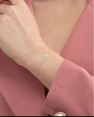 Luck Serisi Swarovski Taşlı Minimal Special Kadın Gümüş Bileklik - 2