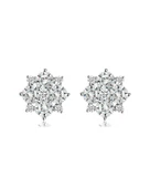 Beyaz Taşlı Elegant Stylish Night Kadın Gümüş Küpe thumbnail 1