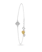 Luck Serisi Swarovski Taşlı Minimal Yonca Kadın Gümüş Bileklik thumbnail 1