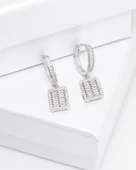 Sallantılı Baget Işıltı Hagi Kadın Gümüş Küpe thumbnail 3