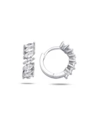 Markiz Kesim Minimal Halka Kadın Gümüş Küpe 15 MM thumbnail 1