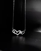 Diamond Serisi Minik Kalbim Tektaş Işıltılı Gümüş Kadın Kolye thumbnail 4