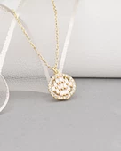 18k Serie Oro Baget Taşlı Minimal Kadın Gümüş Kolye thumbnail 2