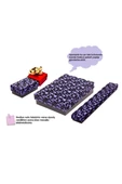 925 Ayar Aster Çiçeği Zirconia Taşlı Işıltılı Kolye Küpe Set - 4