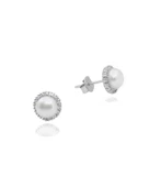 Dia Serisi İncili Kadın Gümüş Küpe 6 MM thumbnail 1