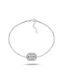 925 Ayar Baget Zirkon Taşlı Kadın Gümüş Bileklik thumbnail 1