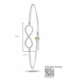 Sade Sonsuzluk Model Classical Kadın Gümüş Bileklik thumbnail 4