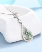 Zümüt Işıltısı Histryum Kadın Gümüş Kolye thumbnail 3