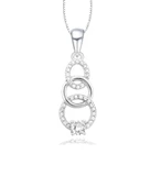 Diamond Serisi Halka Tektaş Aşk Gümüş Kadın Kolye thumbnail 1