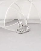 Zirkon Taşlı Diamond Simple Style Halka Kadın Gümüş Küpe 17 MM thumbnail 4