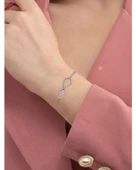 Sade Sonsuzluk Model Classical Kadın Gümüş Bileklik thumbnail 2