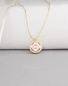 18k Serie Oro Baget Taşlı Minimal Kadın Gümüş Kolye thumbnail 3