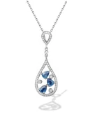 Safir Işıltısı Histryum Kadın Gümüş Kolye thumbnail 1