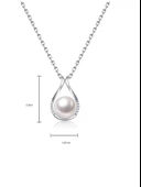 Gümüş İnci Tasarımlı Kadın Gümüş Kolye thumbnail 3