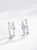 Timeless Series Stellar Elegance Kadın Gümüş Küpe - 3