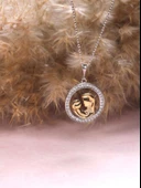 Gümüş Zirkon Taşlı Anne Bebek Gümüş Kolye Anneler günü - 3