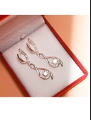 925 Ayar Gümüş Sonsuzluk Sallantılı Kadın Küpe thumbnail 3