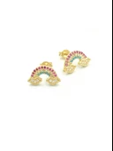 925 Ayar Gümüş Bulutlu Gökkuşağı Kadın Küpe thumbnail 1