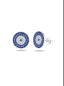 925 Ayar 5 Sıra Nazar Boncuk Kadın Gümüş Küpe thumbnail 1