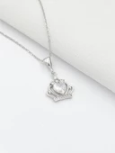 Gümüş Kraliçe Tacı Kadın Kolye thumbnail 3