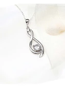 Gümüş Zirkon Taşlı Sonsuzluk Kadın Kolyesi thumbnail 4