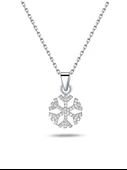 Efsane Model Kar Tanesi Taşlı Gümüş Kadın Kolye thumbnail 1